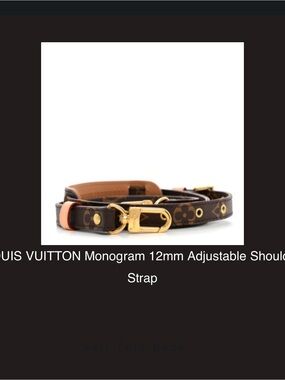 Louis Vuitton Monogram Adjustable Belt Bag Strap in Brown and Gold